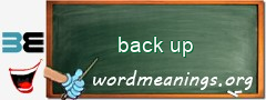 WordMeaning blackboard for back up